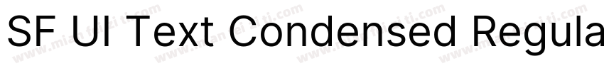 SF UI Text Condensed Regular字体转换